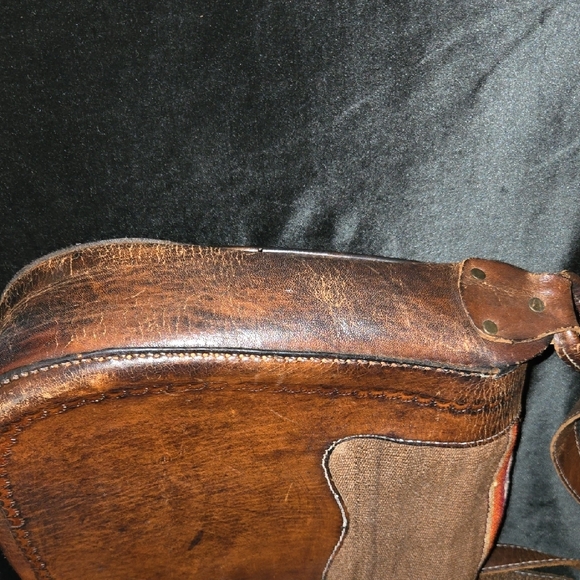 Brown Leather Crossbody Bag with Multicolor Accent - Picture 8 of 8